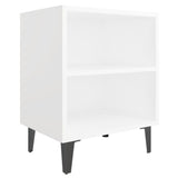 Vidaxl nachtkastje met metalen poten 40x30x50 cm wit