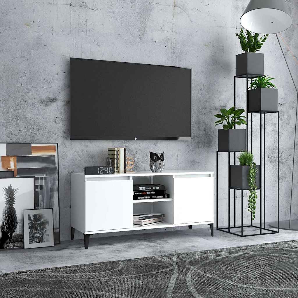 Vidaxl tv-meubel met metalen poten 103,5x35x50 cm wit