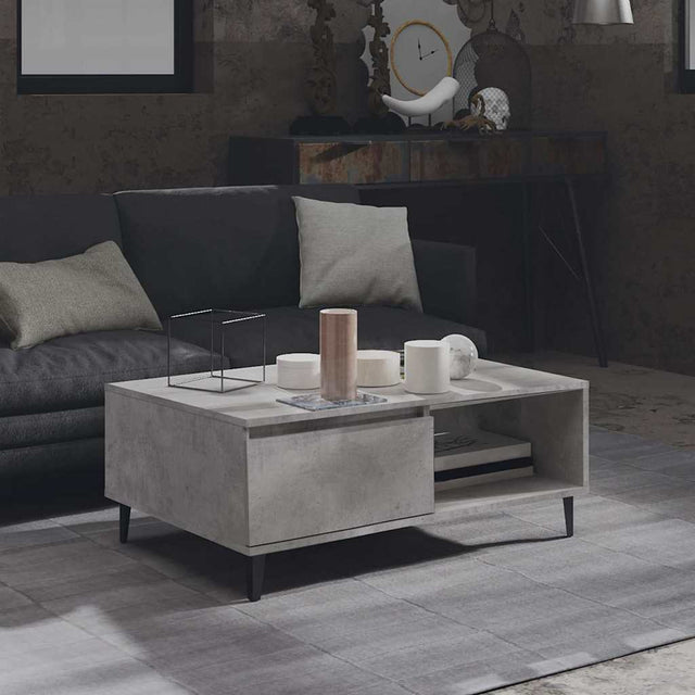 Vidaxl salontafel 90x60x35 cm bewerkt hout betongrijs