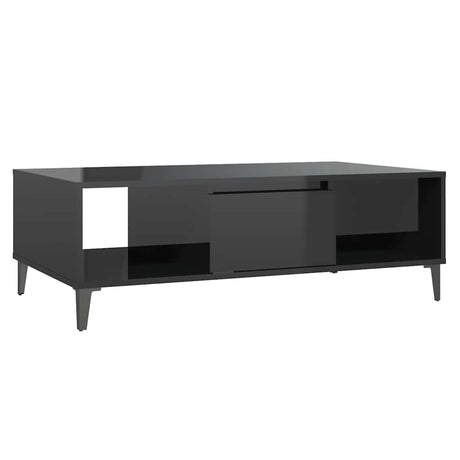 Vidaxl salontafel 103,5x60x35 cm bewerkt hout hoogglans zwart
