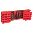Vidaxx 80-teiliges Aufbewahrungsbox-Set mit Wandpaneelen in Rot und Schwarz