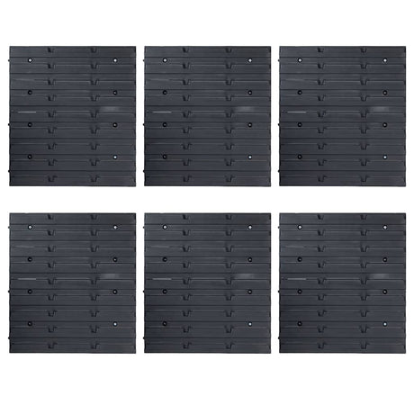 Vidaxxl 96-teiliges Aufbewahrungsbox-Set mit Wandpaneelen in Blau und Schwarz
