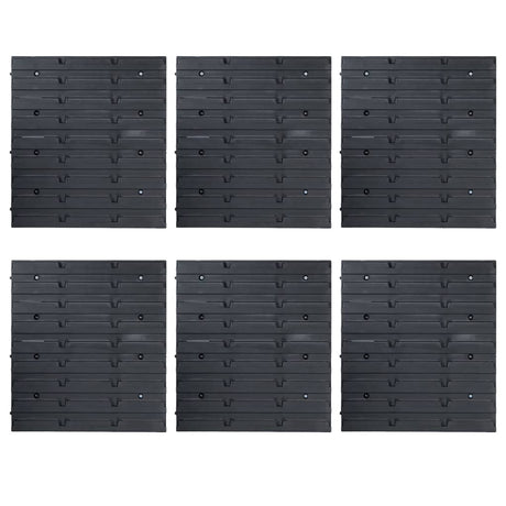 Vidaxxl 96-teiliges Aufbewahrungsbox-Set mit Wandpaneelen in Blau und Schwarz