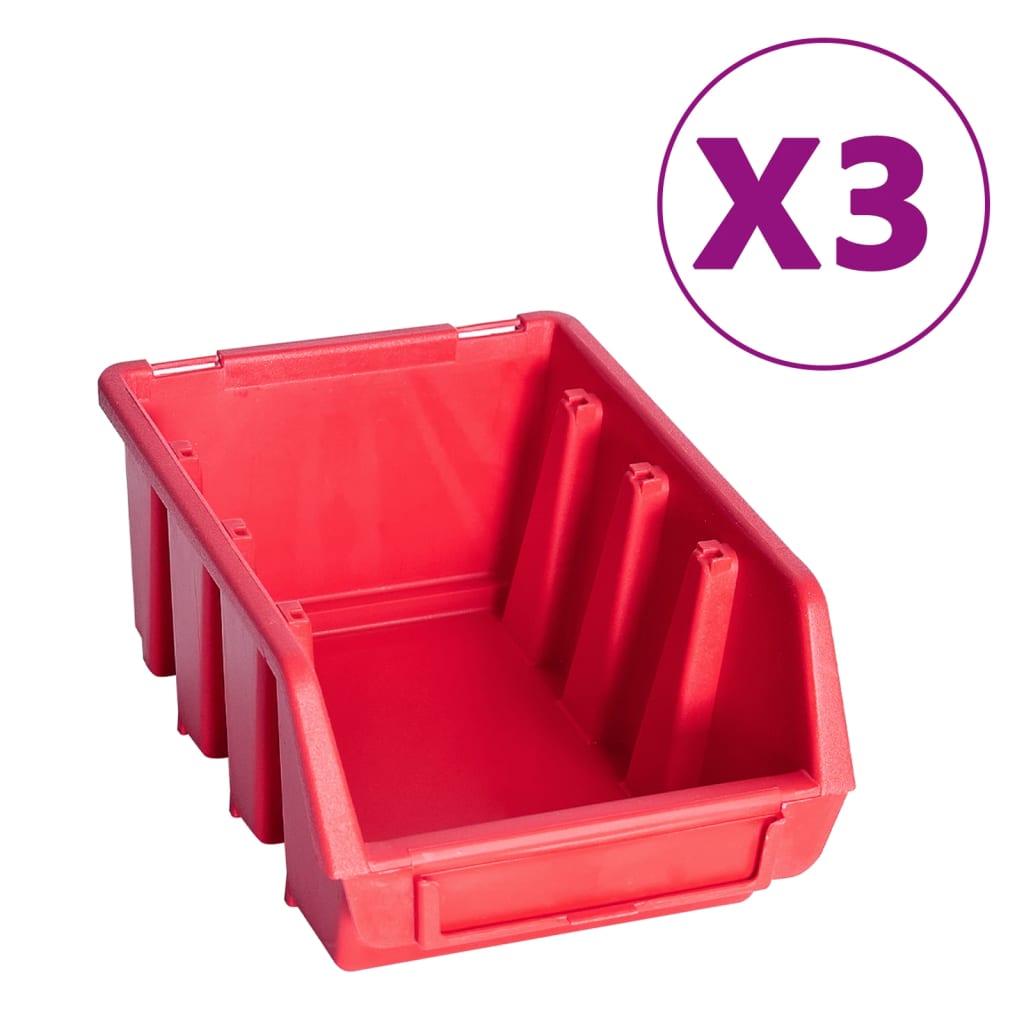 VIDAXL 8-teiliger Speichersatz mit Wandpaneelrot rot und schwarz