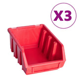 VIDAXL 8-teiliger Speichersatz mit Wandpaneelrot rot und schwarz
