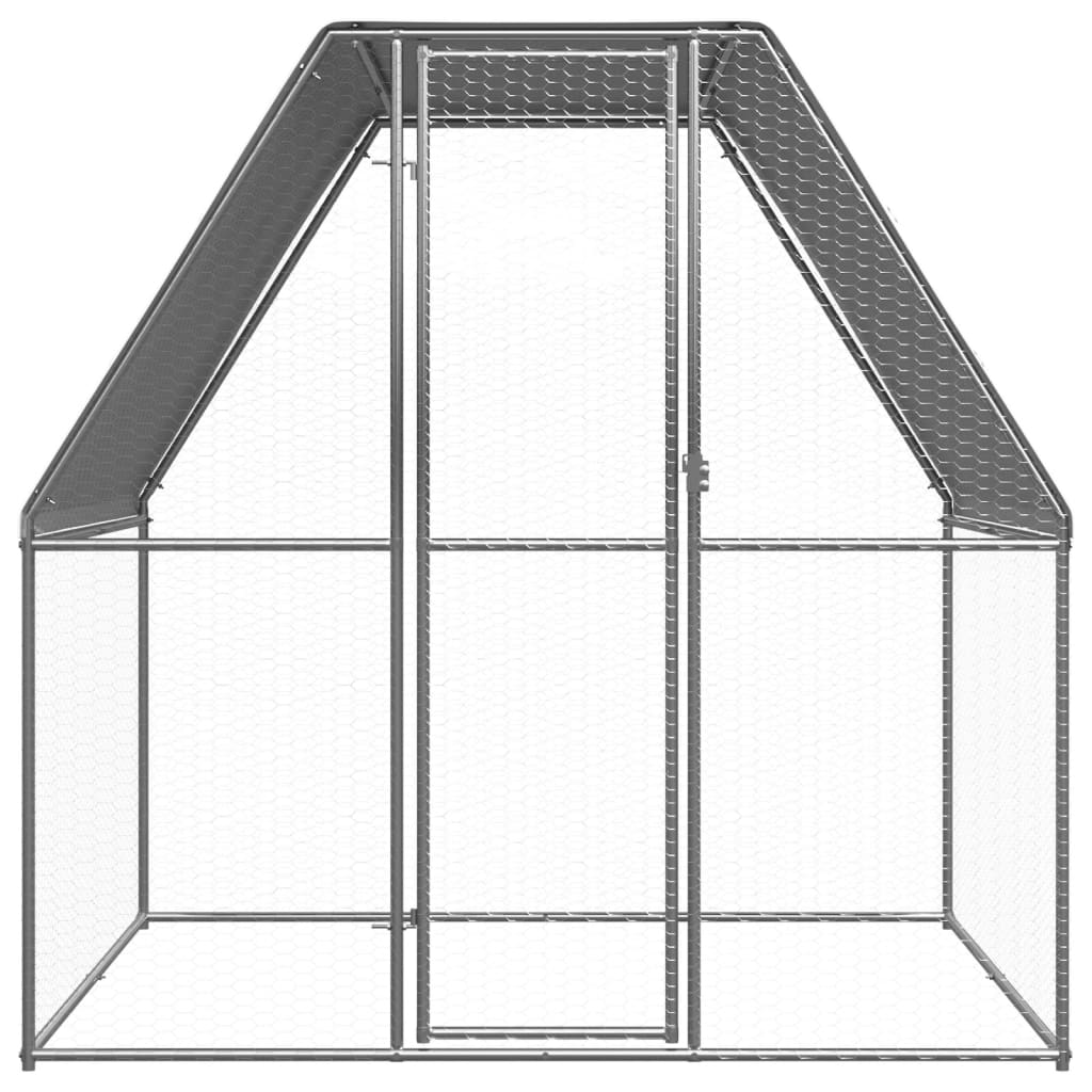 Vidaxx Außenstall für Hühner 2x2x2 m aus verzinktem Stahl