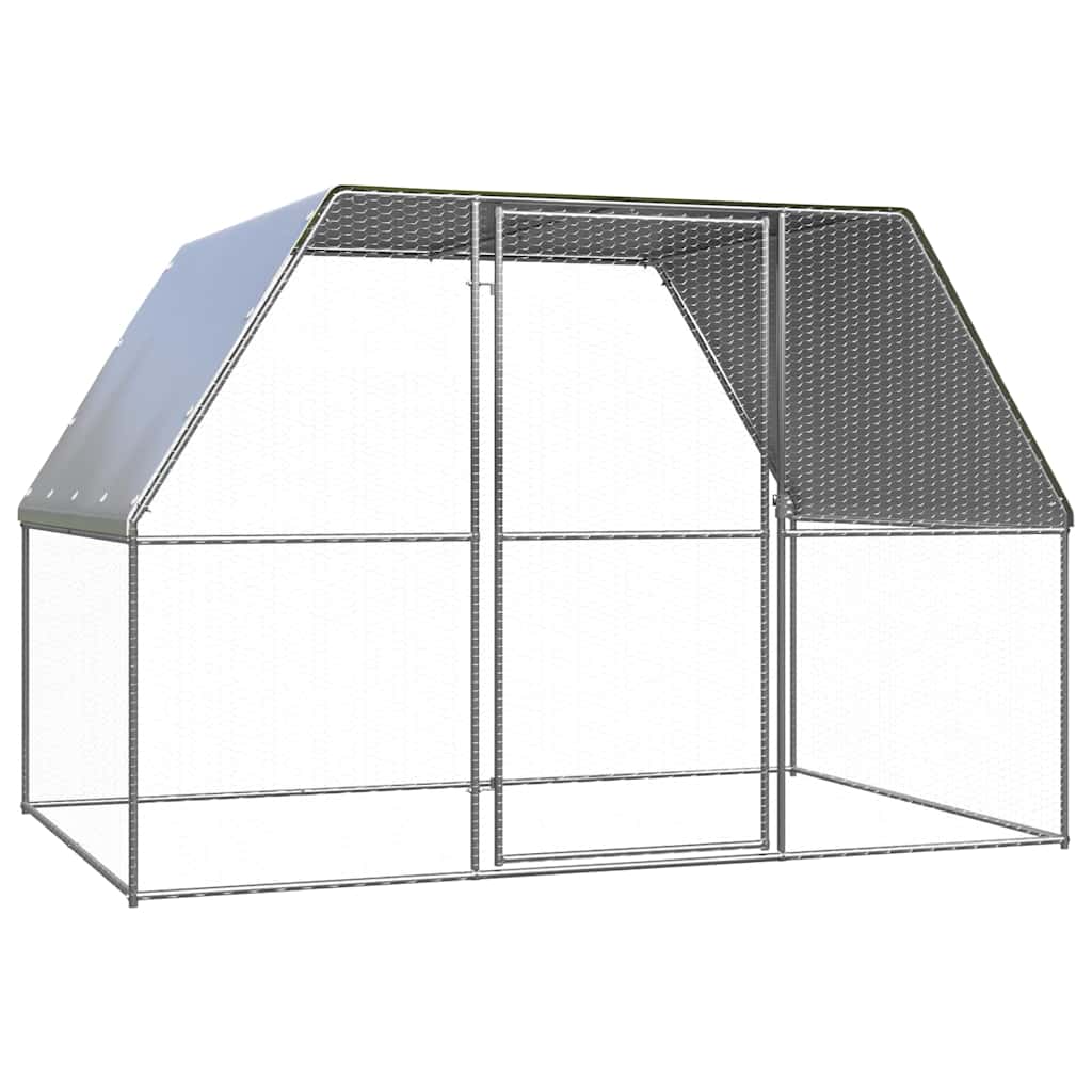 Vidaxx Außenstall für Hühner 3x2x2 m aus verzinktem Stahl