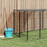 Vidaxl -Hund Kennel 330x110x110 cm Stahlschwarz
