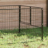 Vidaxl Hund Kennel 200x100x70 cm Stahlschwarz