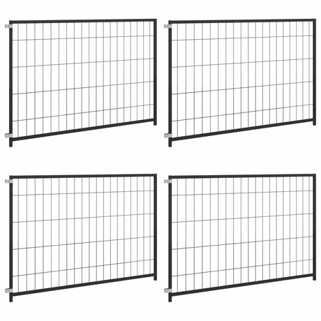 Vidaxl hondenkennel 300x100x70 cm staal zwart