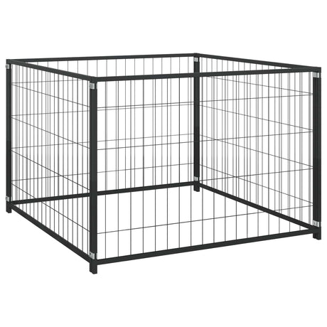 Vidaxl hondenkennel 300x100x70 cm staal zwart