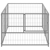 Vidaxl Hund Kennel 200x100x70 cm Stahl Silberfarbe