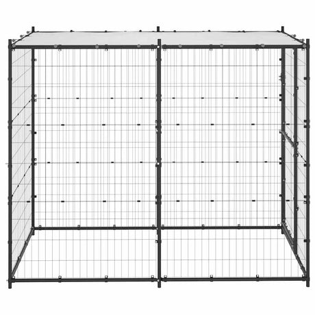 Vidaxl -Hundezwinger für Außen mit Dach 110x220x180 cm Stahl