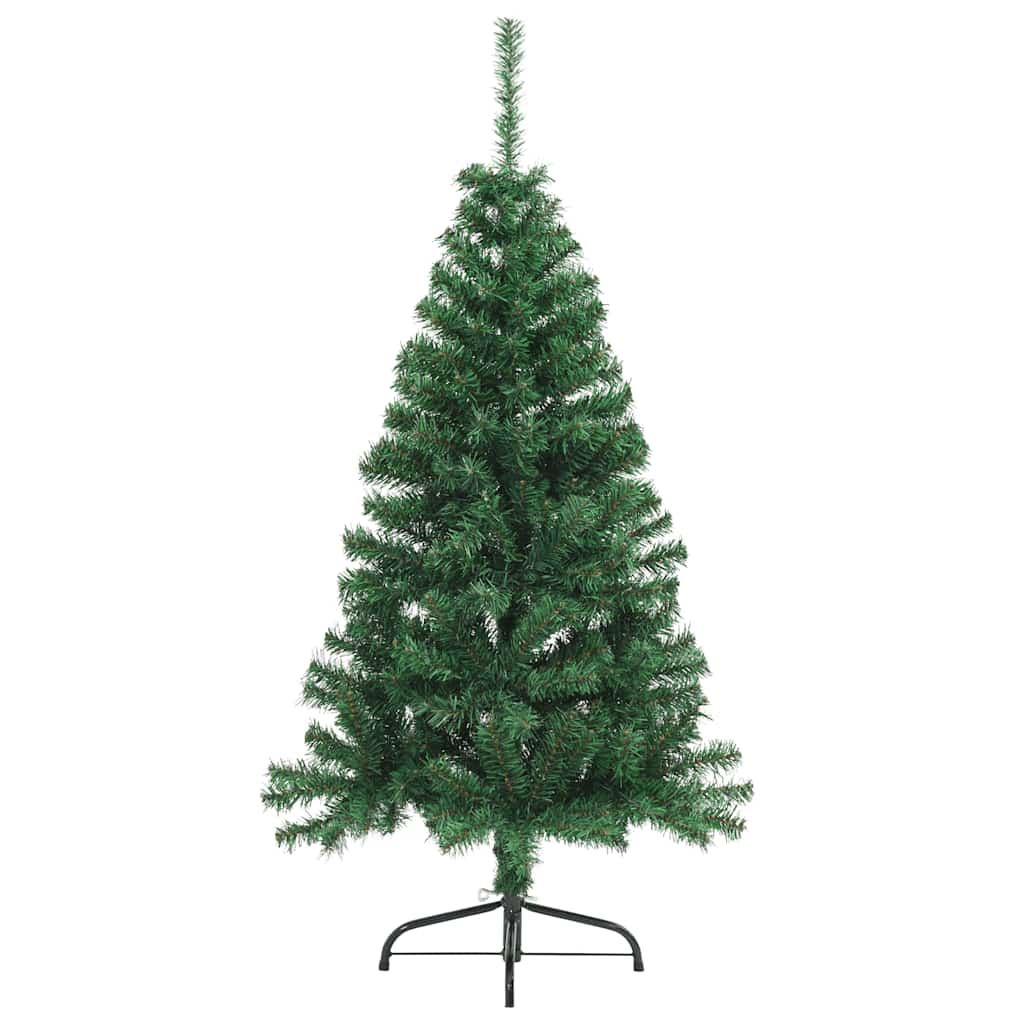 Vidaxl Kunstkerstboom mit Standard halb nach 120 cm PVC Green