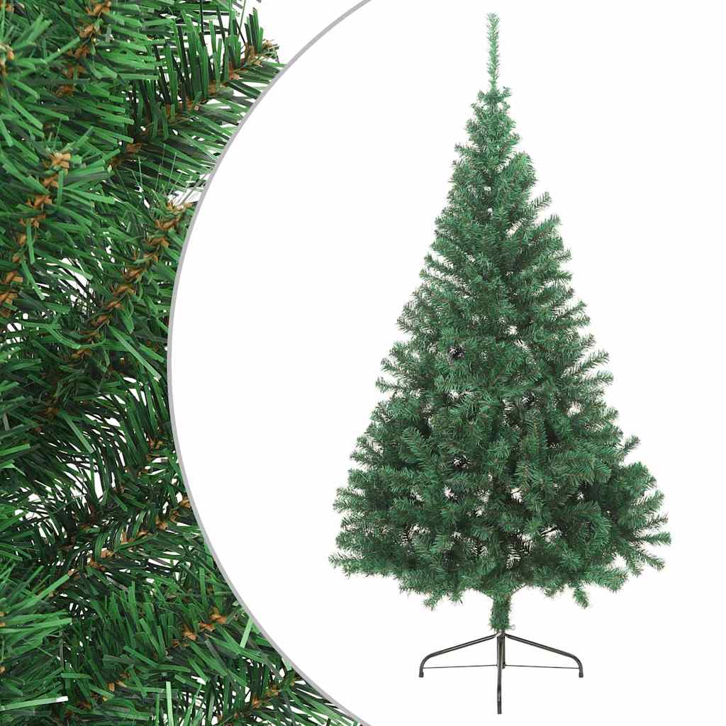 Vidaxl KunstKerstboom mit Standardhälfte 240 cm PVC Green