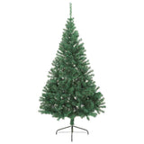 Vidaxl KunstKerstboom mit Standardhälfte 240 cm PVC Green