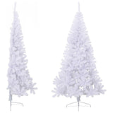 Vidaxl Kunstkerstboom mit Standardhälften 210 cm PVC Green
