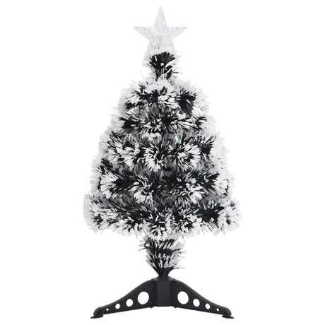 Vidaxl Weihnachtsbaum mit LED 64 cm Glasfasergrün und Weiß
