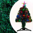 Vidaxx vorbeleuchteter Weihnachtsbaum mit Ständer und LED 64 cm Glasfaser