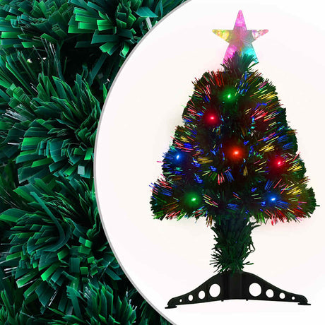 Vidaxx vorbeleuchteter Weihnachtsbaum mit Ständer und LED 64 cm Glasfaser
