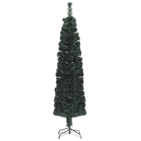 Vidaxl kunstkerstboom mit Standard -Schmalzfaser -Glasfaser -Optik