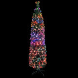 Vidaxl kunstkerstboom mit Standard -Schmalzfaser -Glasfaser -Optik