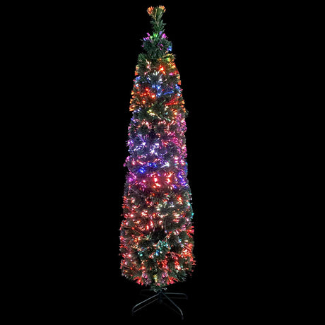 Vidaxl kunstkerstboom mit Standard -Schmalzfaser -Glasfaser -Optik
