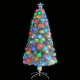Vidaxl Kunstkerstboom mit Beleuchtung 120 cm Faserweiß