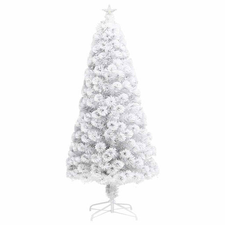 Vidaxl Kunstkerstboom mit Beleuchtung 150 cm Glasfaserweiß