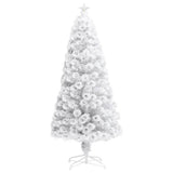 Vidaxl Kunstkerstboom mit Beleuchtung 150 cm Glasfaserweiß