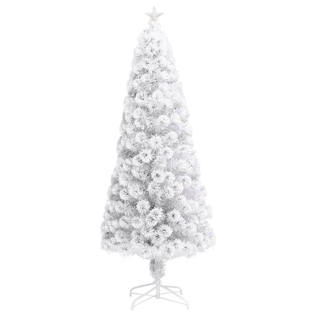 Vidaxl Kunstkerstboom mit Leuchten 210 cm Glasfaserweiß