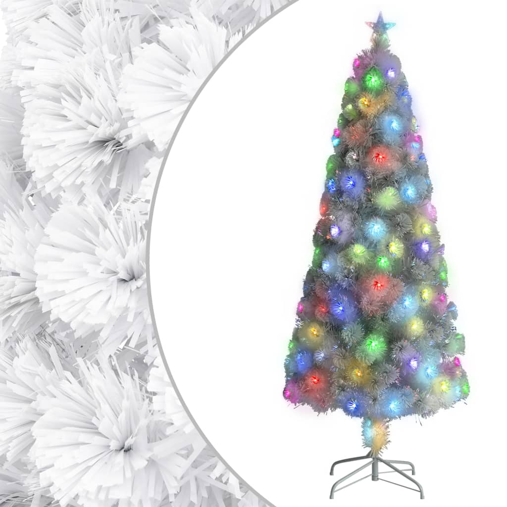 Vidaxl Kunstkerstboom mit Beleuchtung 240 cm Faserweiß