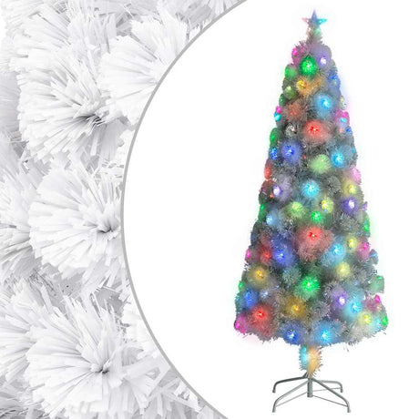 Vidaxl Kunstkerstboom mit Beleuchtung 240 cm Faserweiß
