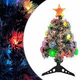 Vidaxl Kunstkerstboom mit Beleuchtung 64 cm Glasfaser weiß und blau