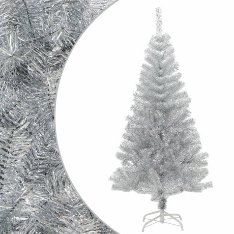 Vidaxl Kunstkerstboom mit Standard -120 -cm -Kappe silberfarben