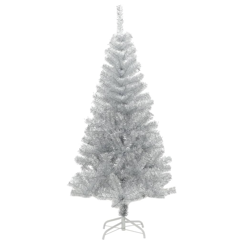 Vidaxl Kunstkerstboom mit Standard -120 -cm -Kappe silberfarben
