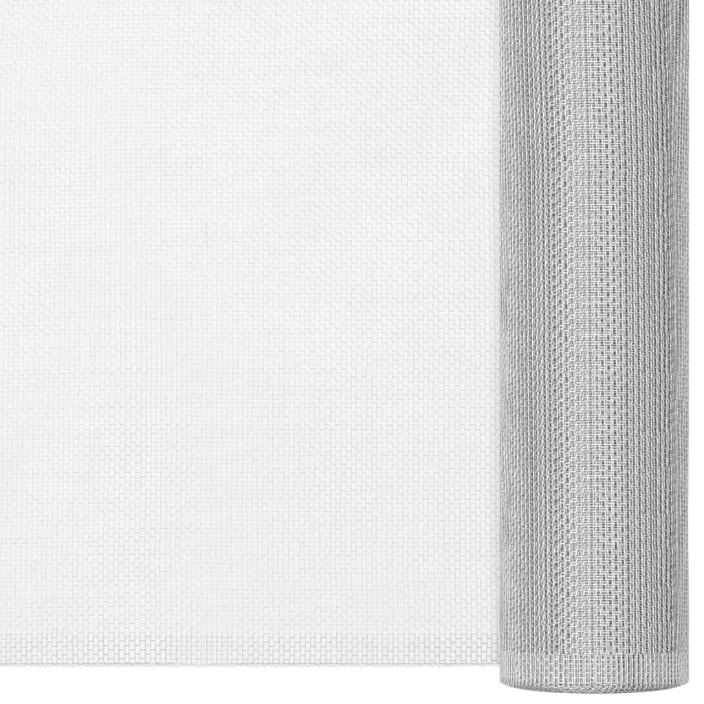 VIDAXL MESH 112X500 cm Aluminium Silberfarbe