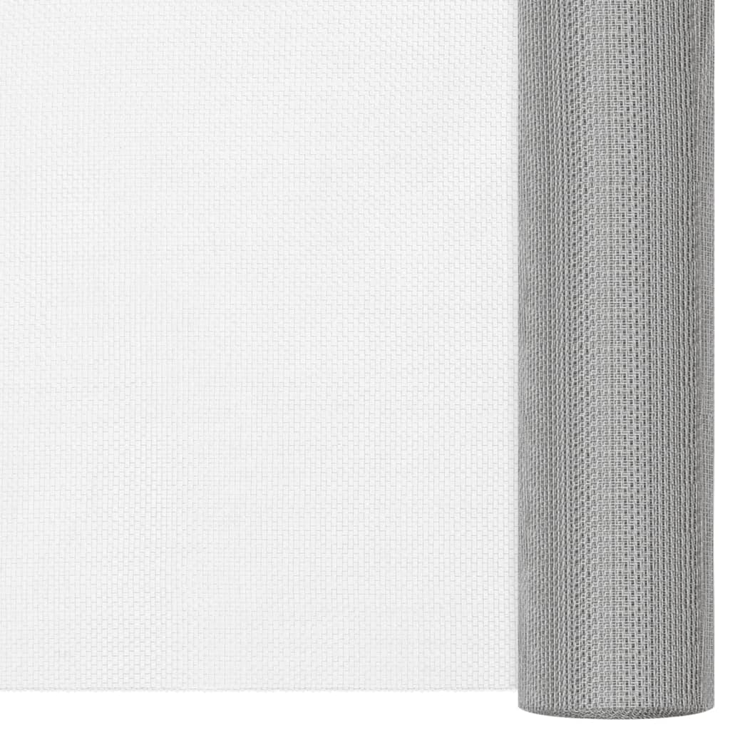 Vidaxl -Netz 112x2000 cm Edelstahl Silberfarbe