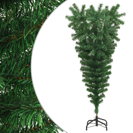 Vidaxl kunstkerstboom mit Standard 120 cm Grün umgekehrt