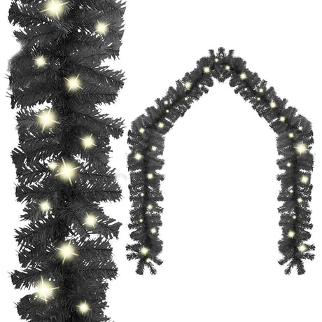 Vidaxl Weihnachtsgirlande mit LED -Leuchten 20 m schwarz