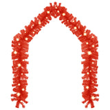 VidaXL Weihnachtsgirlande mit LED-Lichtern 20 m Rot