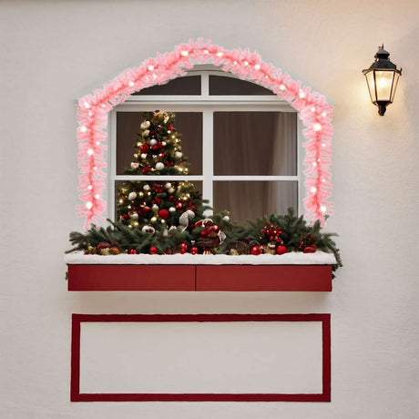 Vidaxl Weihnachtsgirlande mit LED -Leuchten 10 m Pink