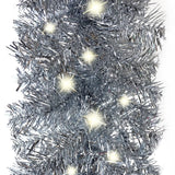Vidaxl Weihnachtsgirlande mit LED -Leuchten 10 m silberfarben
