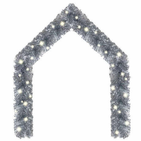 Vidaxl Weihnachtsgirlande mit LED -Leuchten 20 m silberfarben