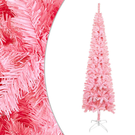 Vidaxl Weihnachtsbaum schmal 120 cm rosa