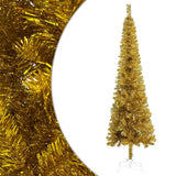 VidaXL Weihnachtsbaum schmal 210 cm goldfarben