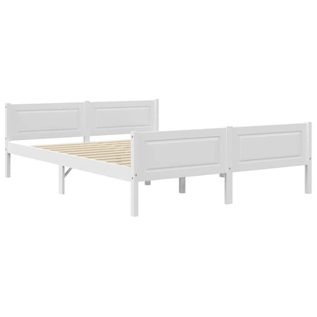 Vidaxl bedframe massief grenenhout wit 160x200 cm