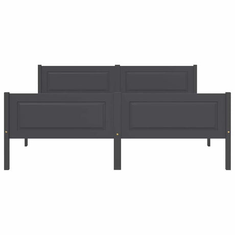 Vidaxl bedframe massief grenenhout grijs 140x200 cm