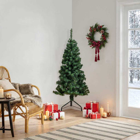 Vidaxl Kunstkerstboom Hoek 120 cm PVC Green