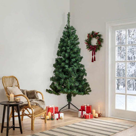 Vidaxl Kunstkerstboom Hoek 240 cm PVC Green